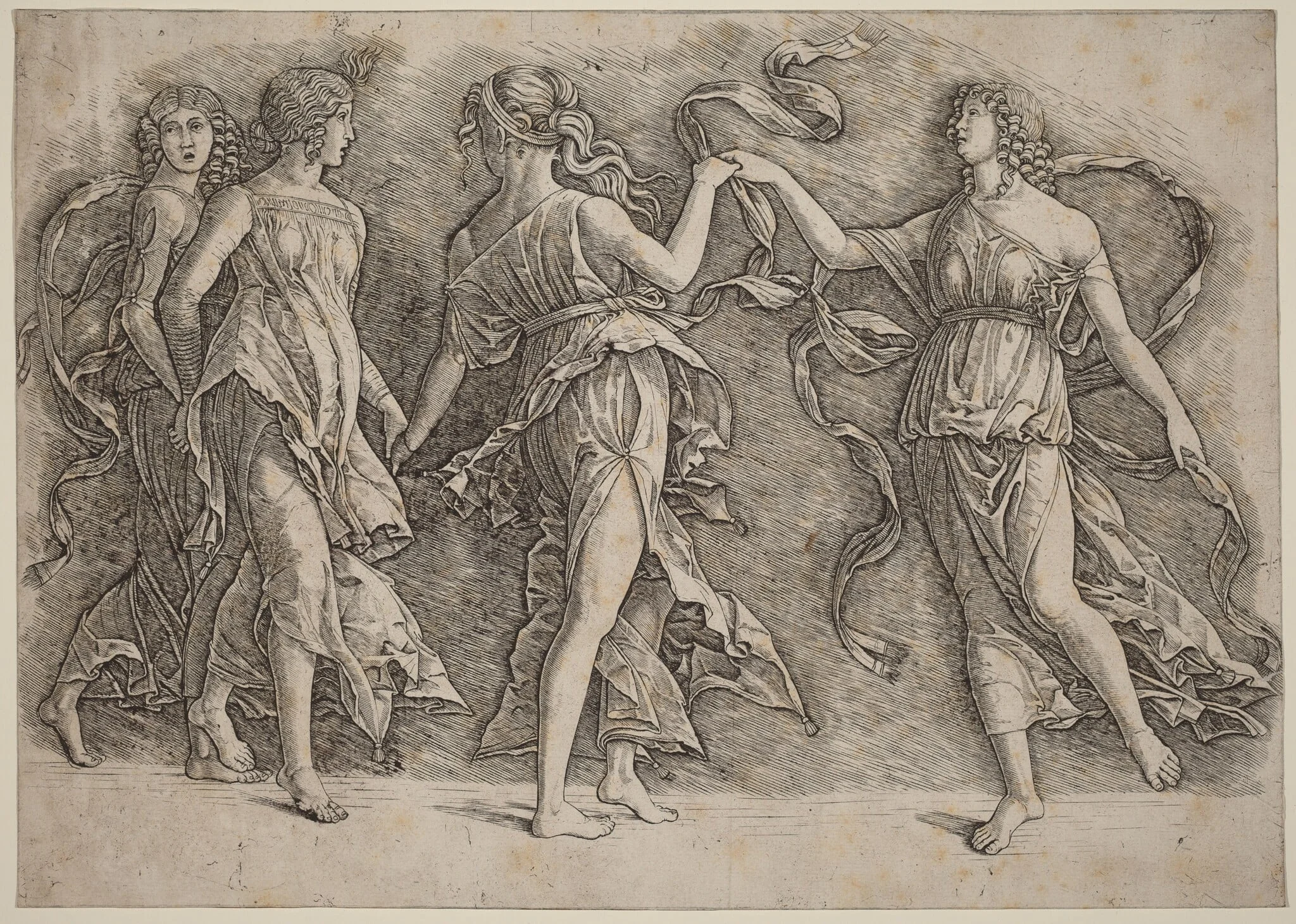 Four Dancing Muses, detail