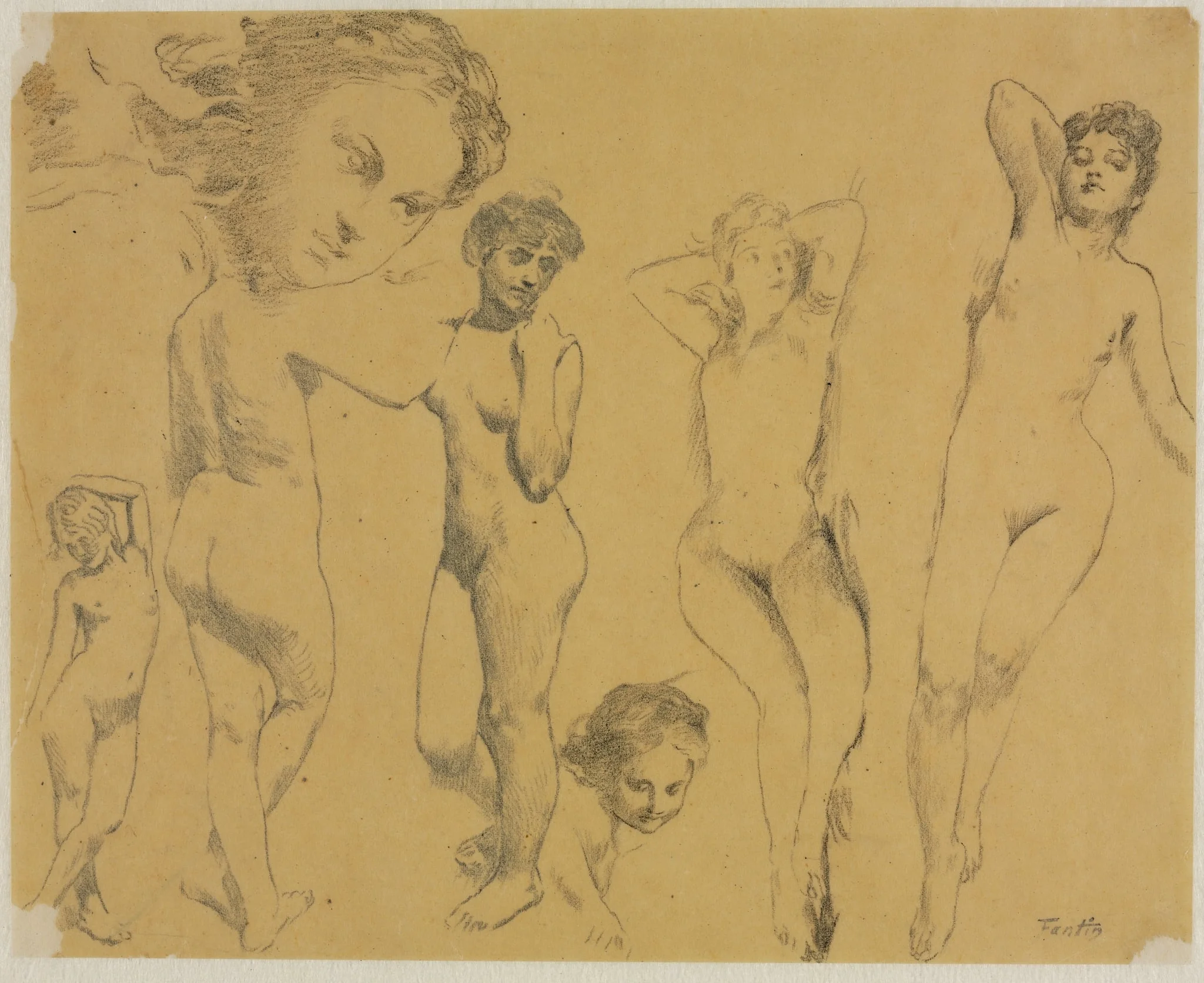Studies of Female Nudes, detail