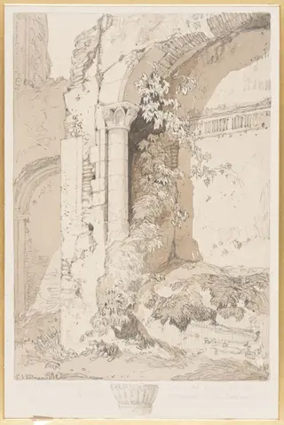 Ruins of the Abbey, Thetford, Norfolk, by John Sell Cotman, 1818