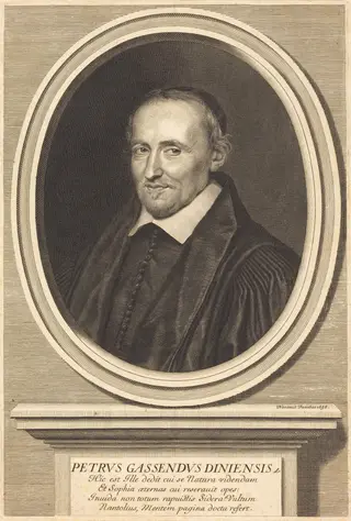 Pierre Gassendi, by Robert Nanteuil, ink, 1658