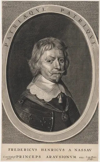 Frederick Henry of Nassau, by Jacob van Meurs, ink, 1650