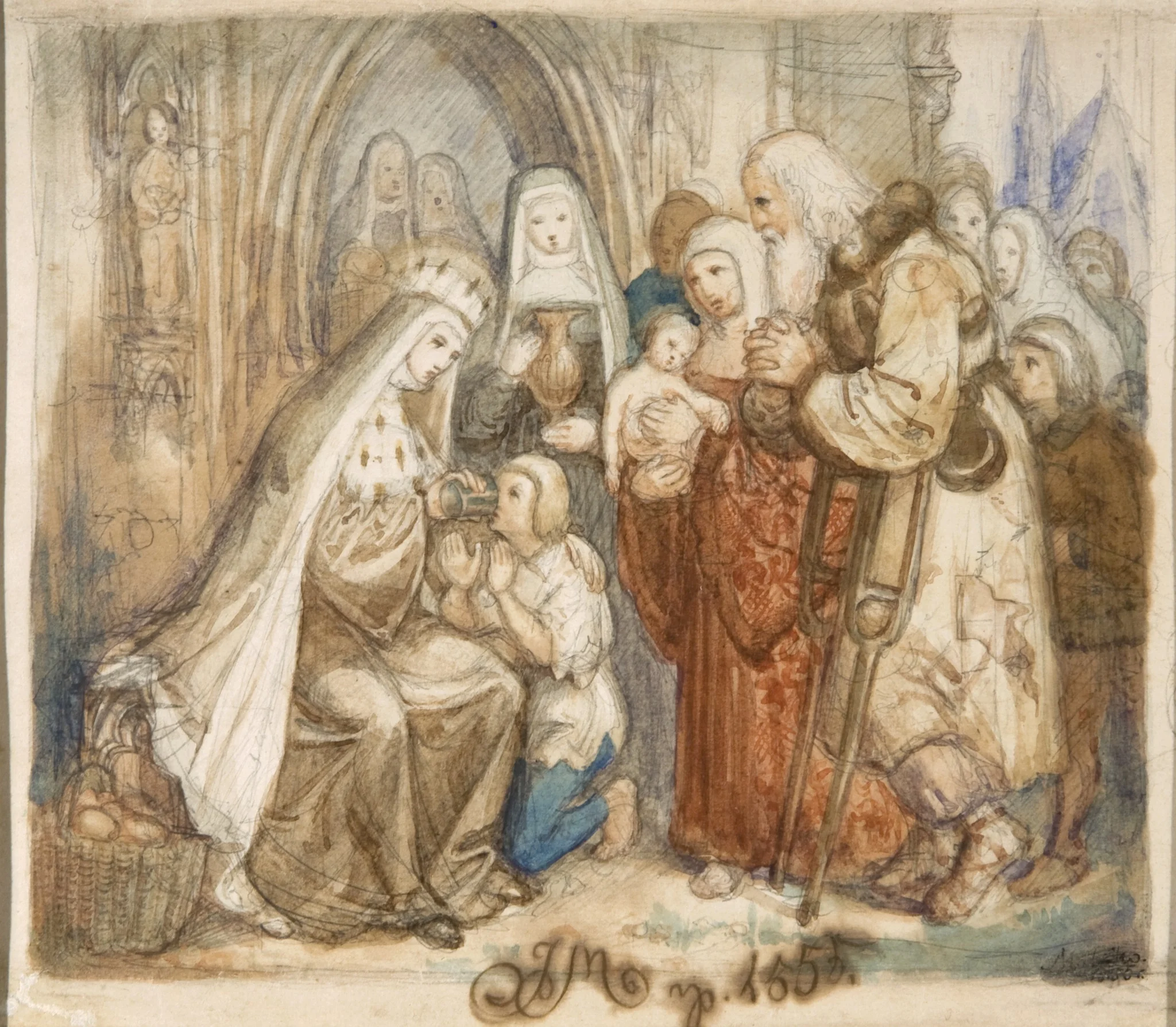 Saint Jadwiga among the Poor, detail