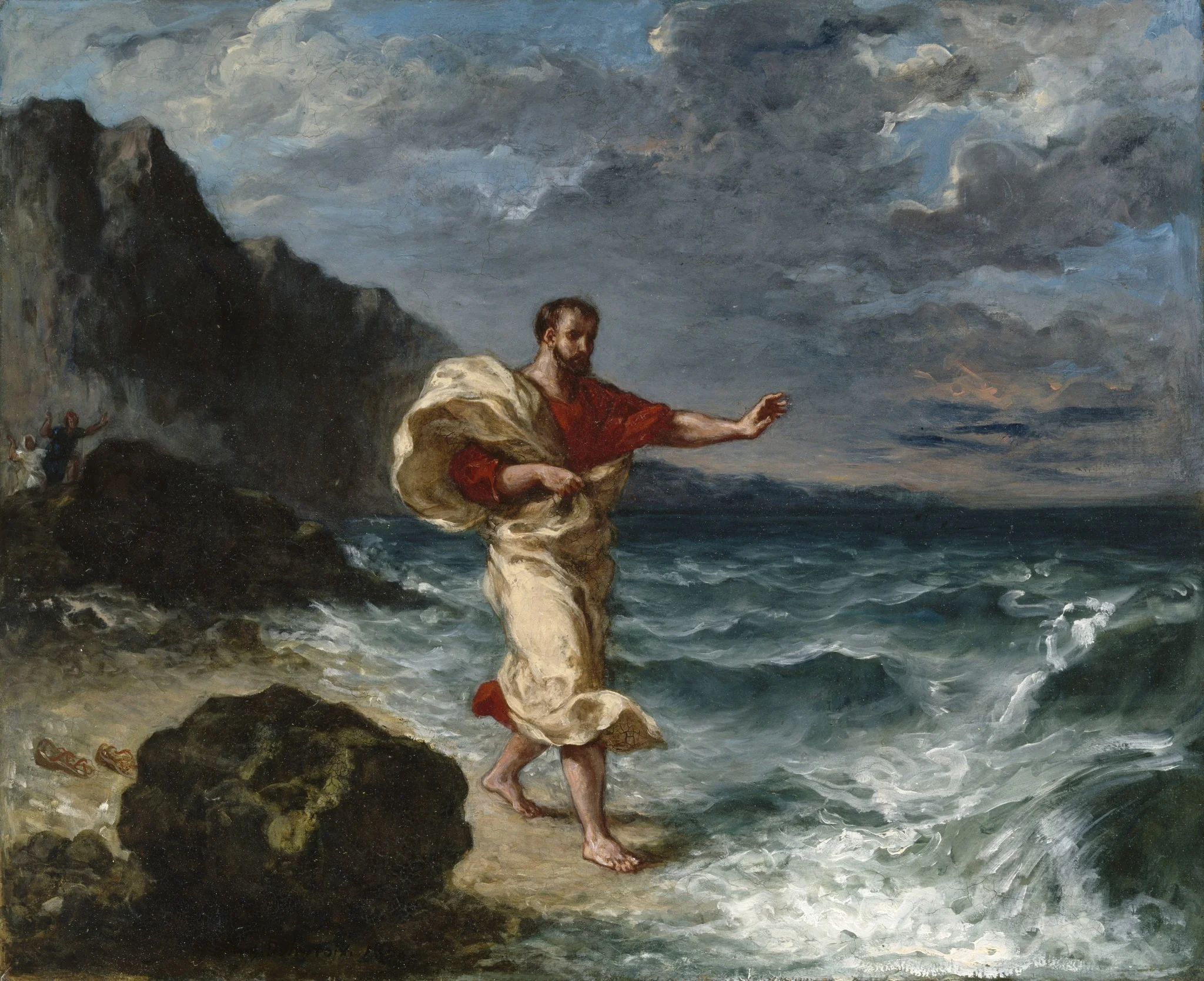 Demosthenes on the Seashore, detail
