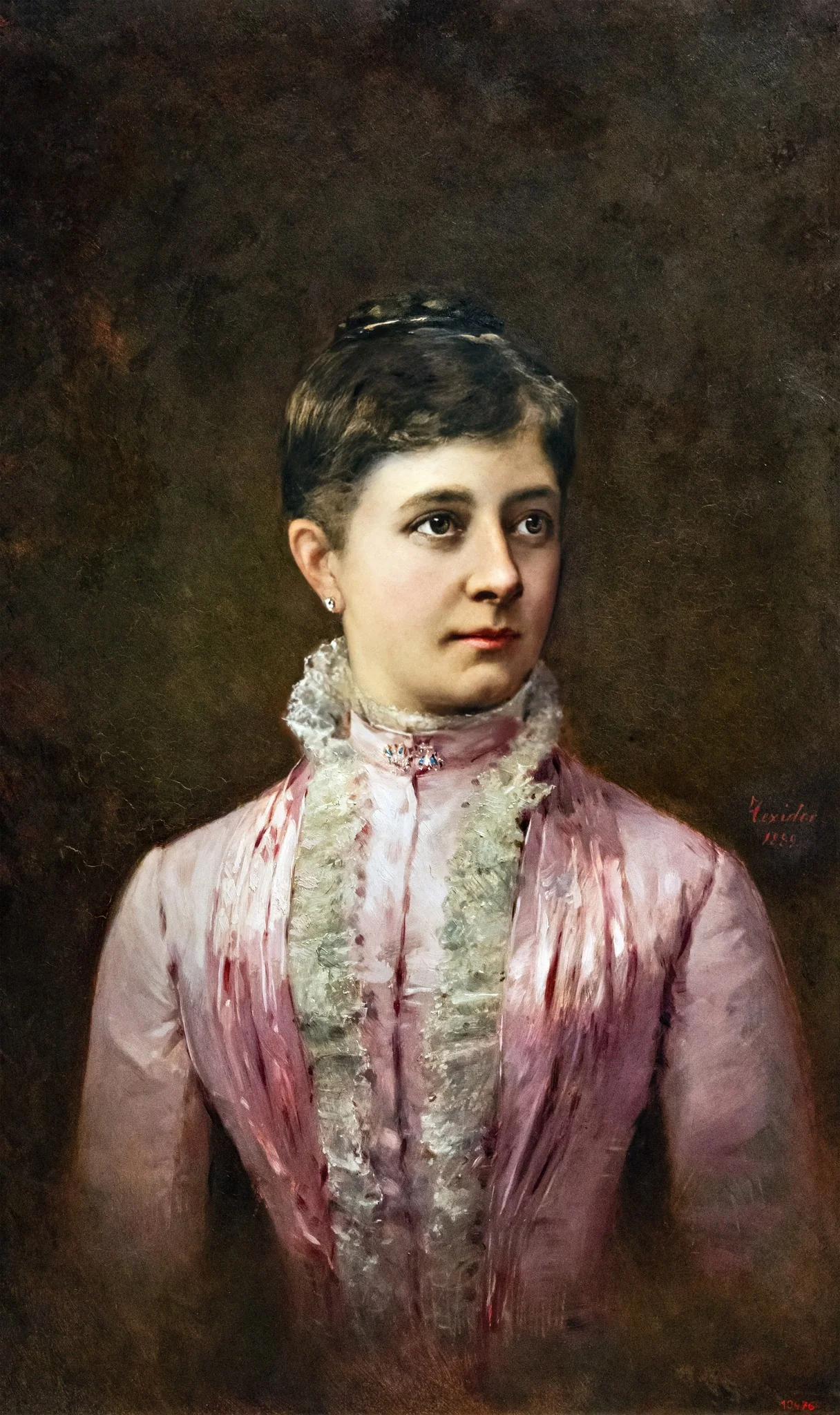Retrat de la pintora Pepita Teixidor Torres (1875-1914), detail