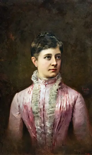 Retrat de la pintora Pepita Teixidor Torres (1875-1914), by Modest Texidor Torres, oil, 1895