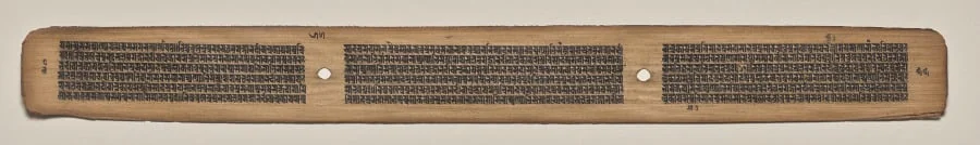 Text, Folio 55 (verso), from a Manuscript of the Perfection of Wisdom in Eight Thousand Lines (Ashtasahasrika Prajnaparamita-sutra), detail