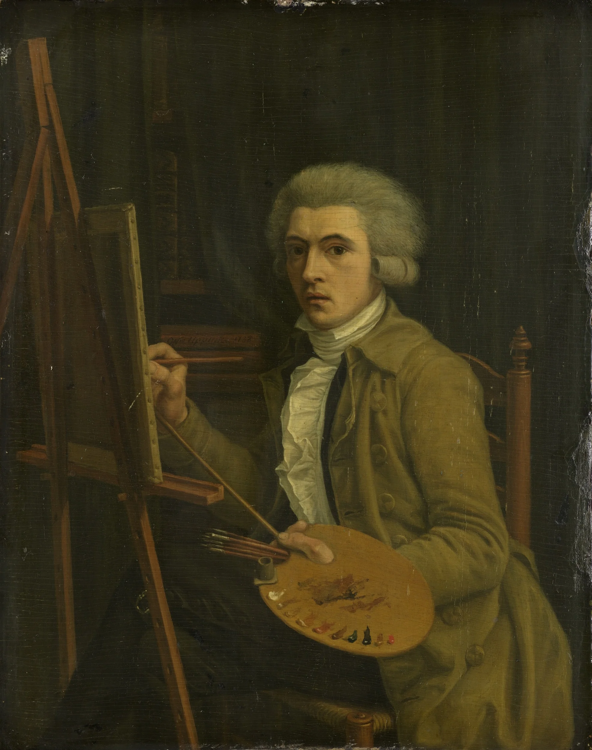 Portrait of a Painter, probably the Artist himself, detail