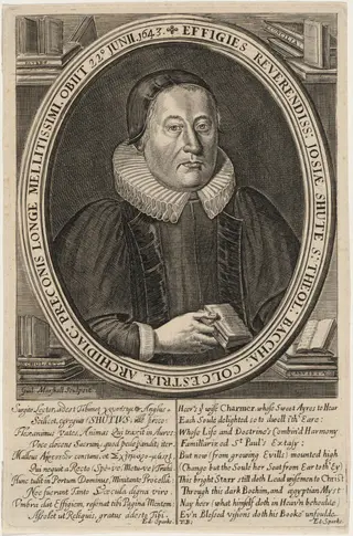 Josiah Shute, B.D., by William Marshall, ink, 1649