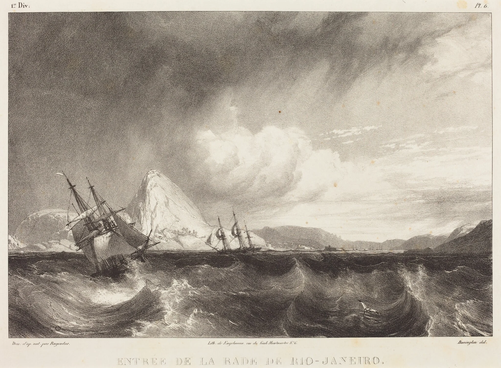 Entree de la rade de Rio-Janeiro, detail