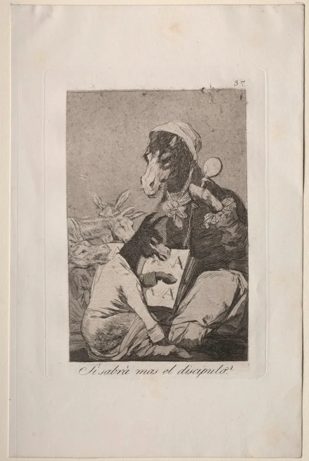 Might Not the Pupil Know More?, Plate 37, detail