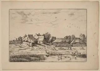 Farms, by Lucas van Doetechum, ink