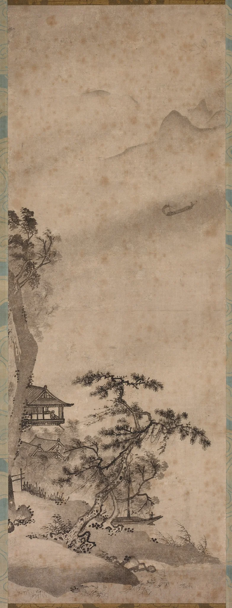 Windy Landscape with Sailboat, detail