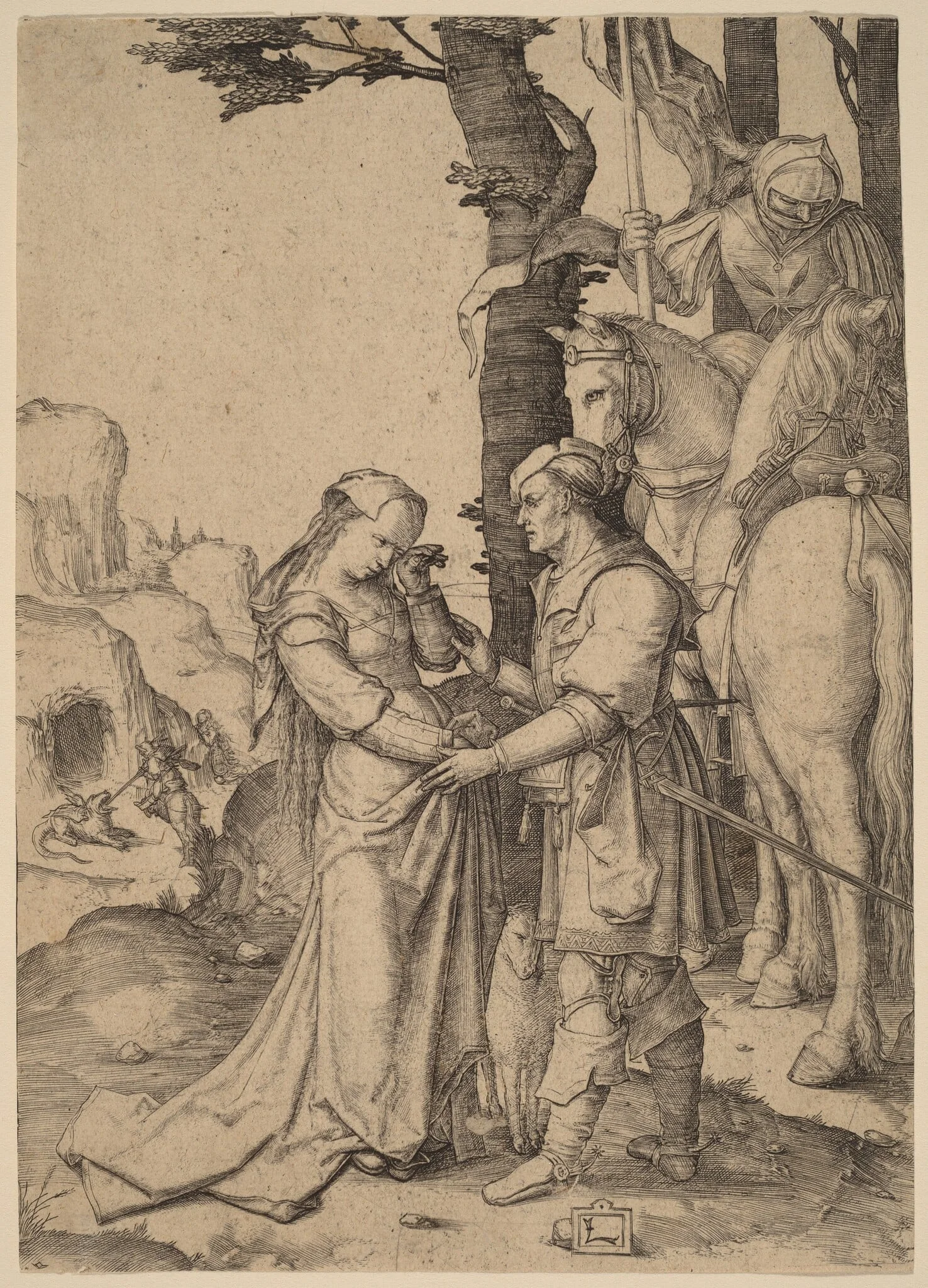 Saint George Liberating the Princess, detail