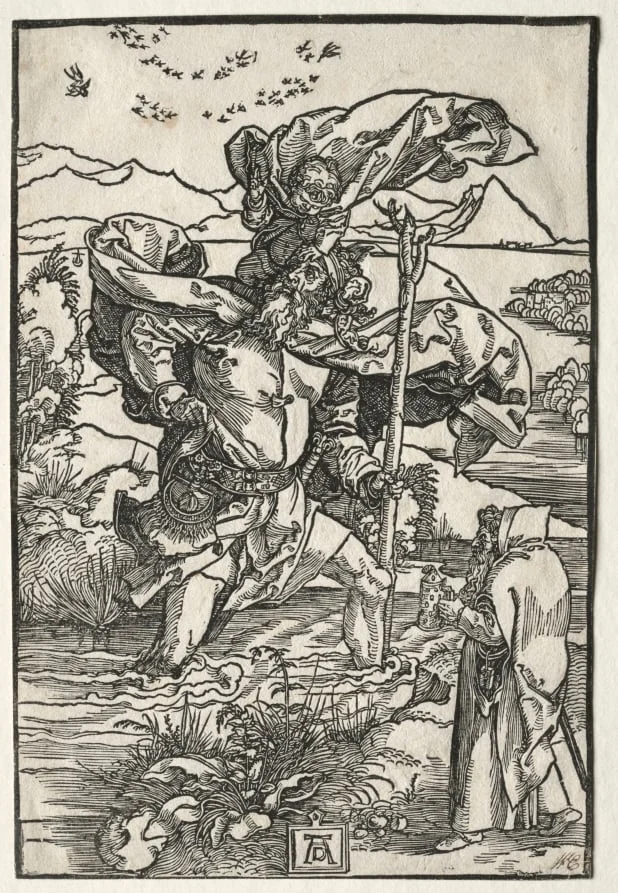 St. Christopher with the Birds, detail