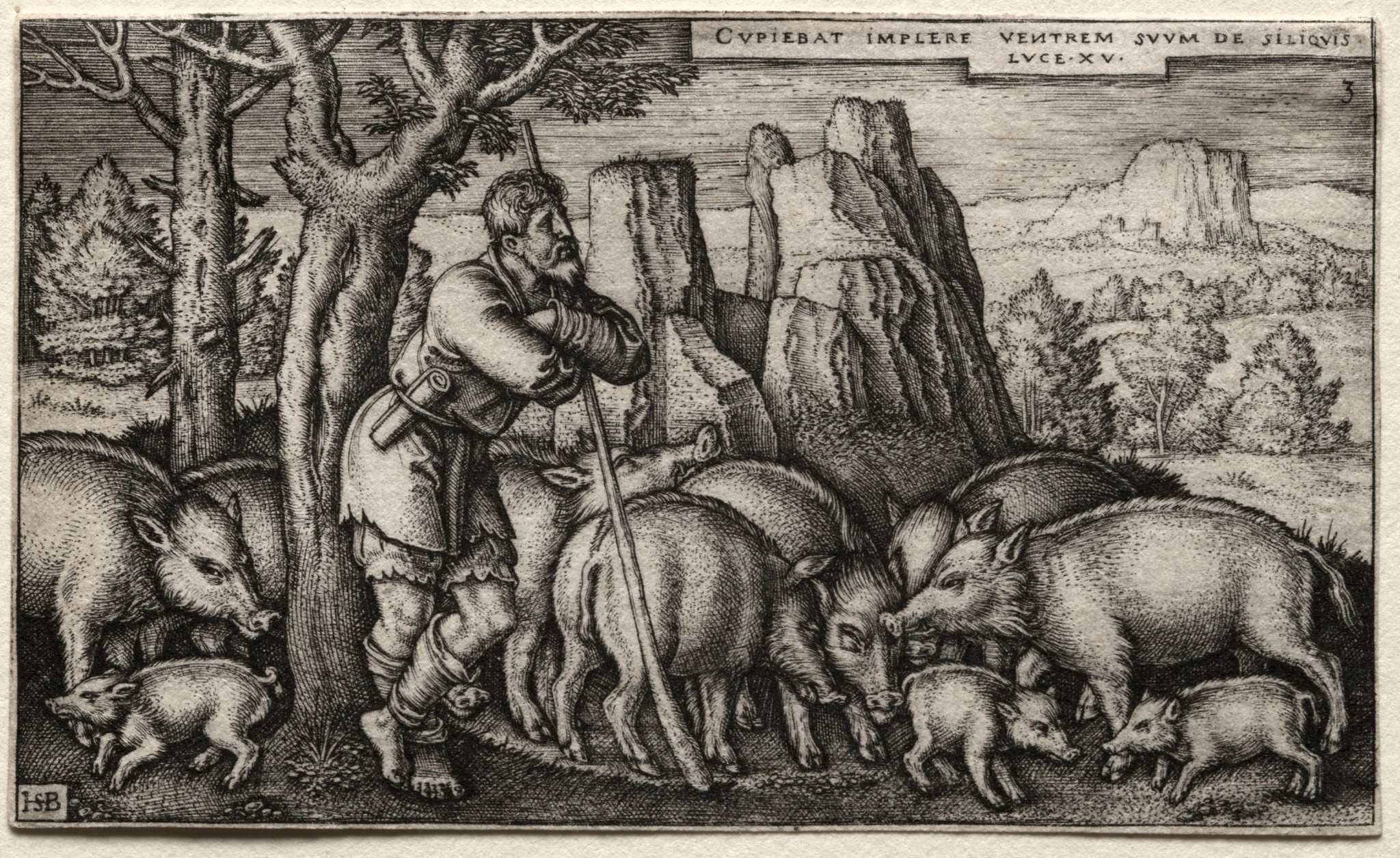 The Prodigal Son: Tending Swine, detail