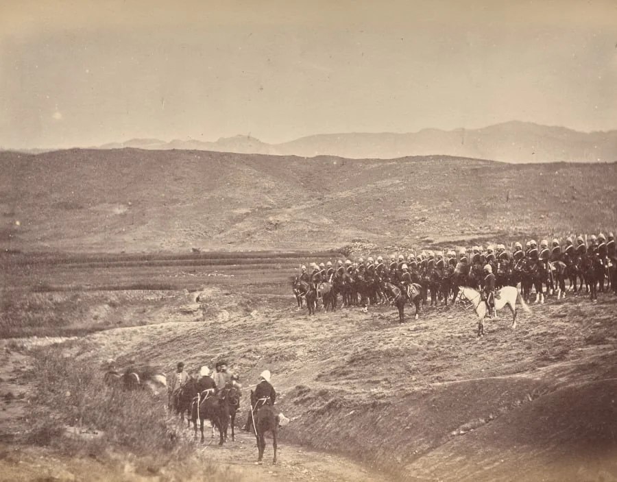 The Amir Yakub Khan. The First Meeting with Major Cavagnari and Mr. Jenkins, 7 Miles from Safed Sang, detail