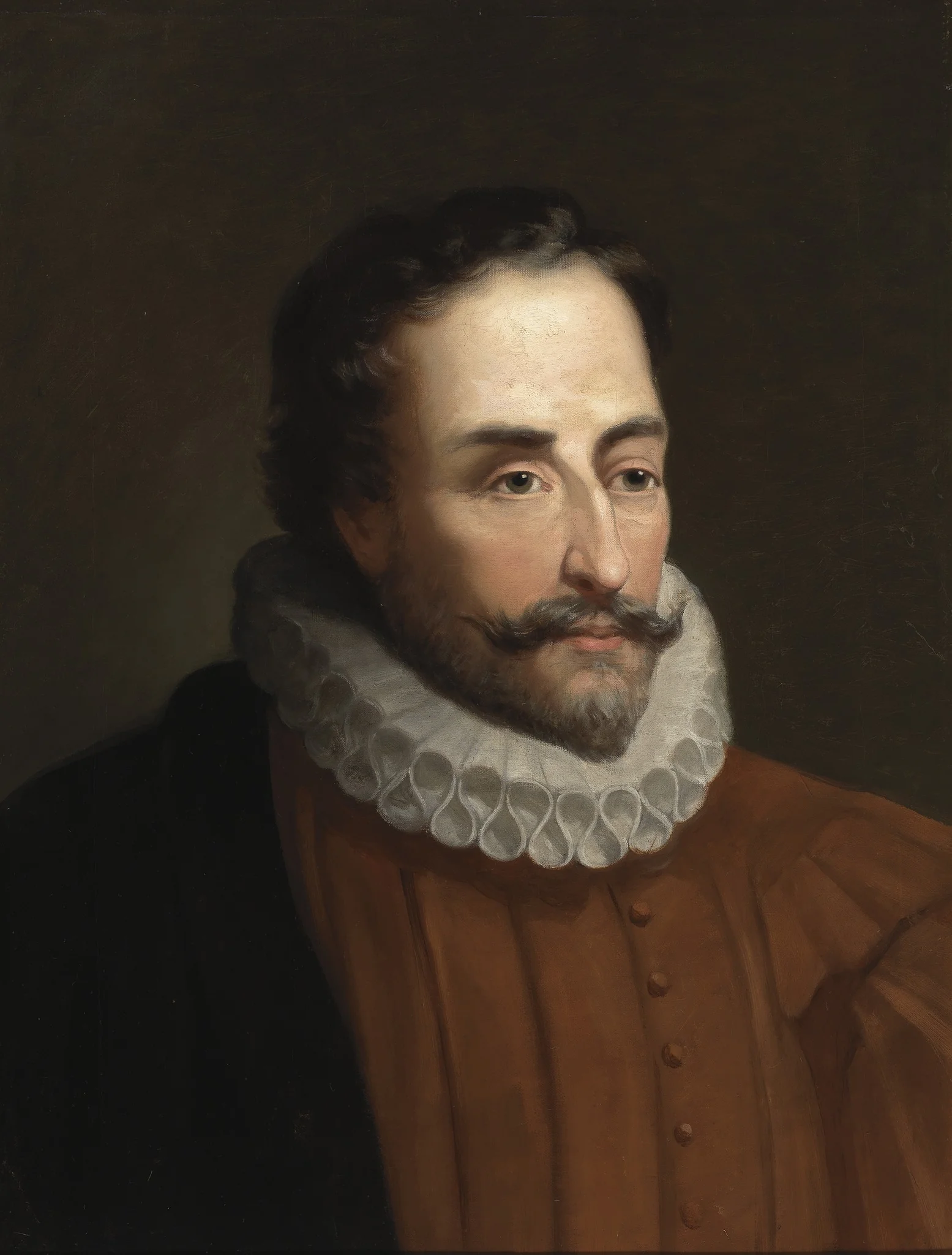 Miguel de Cervantes (copia), detail