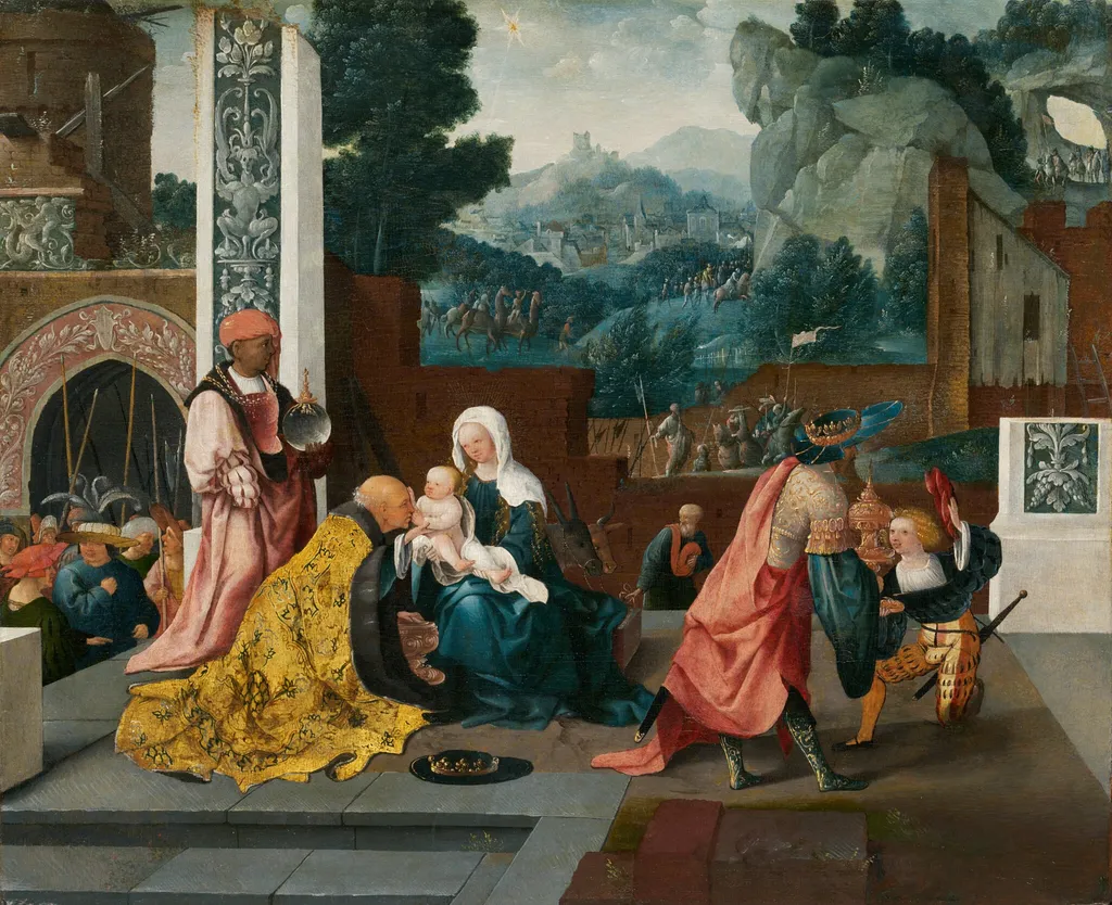 Adoration of the Magi, by Jan van Scorel, oil, 1519