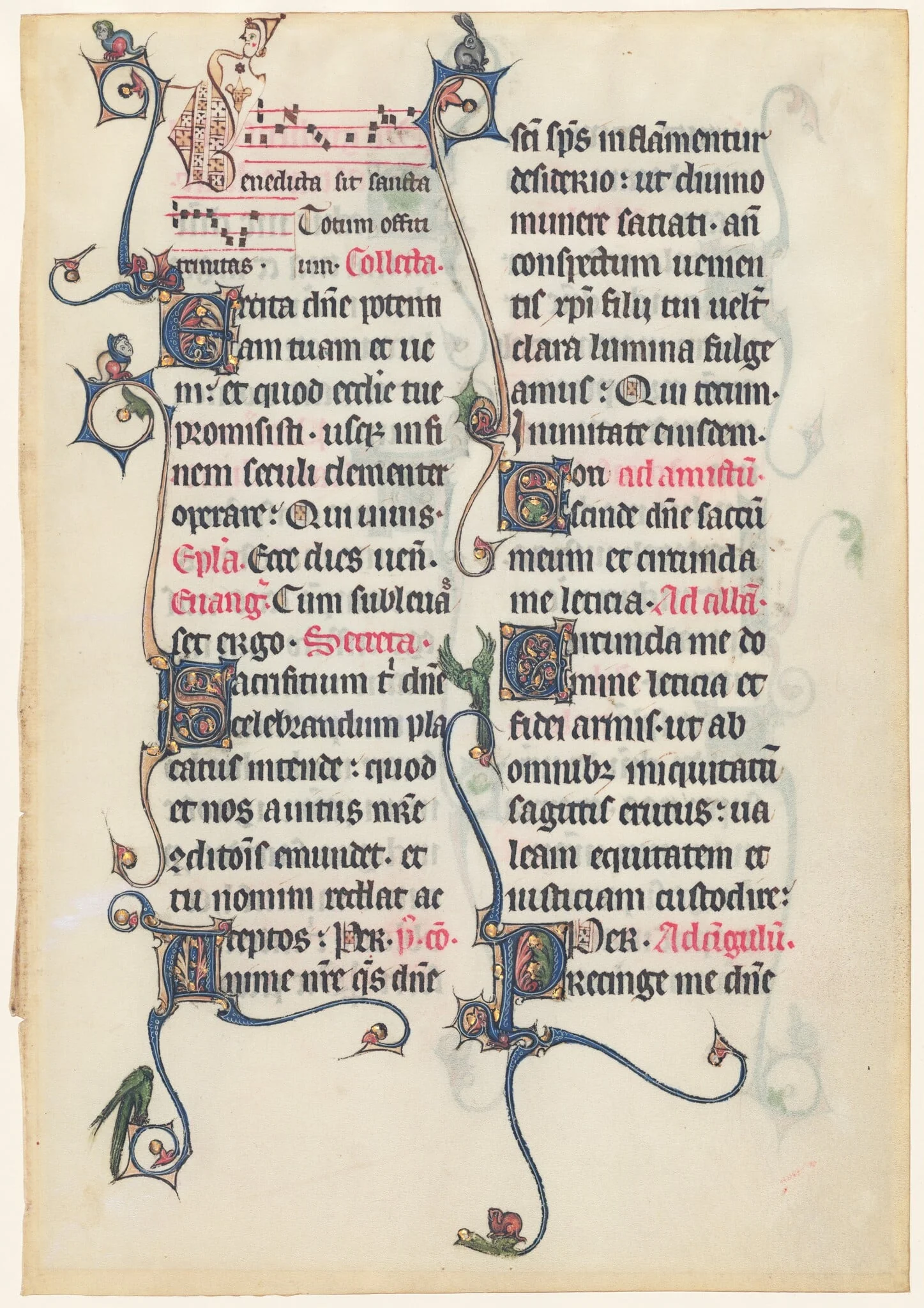 Manuscript Leaf from the Beauvais Missal, detail