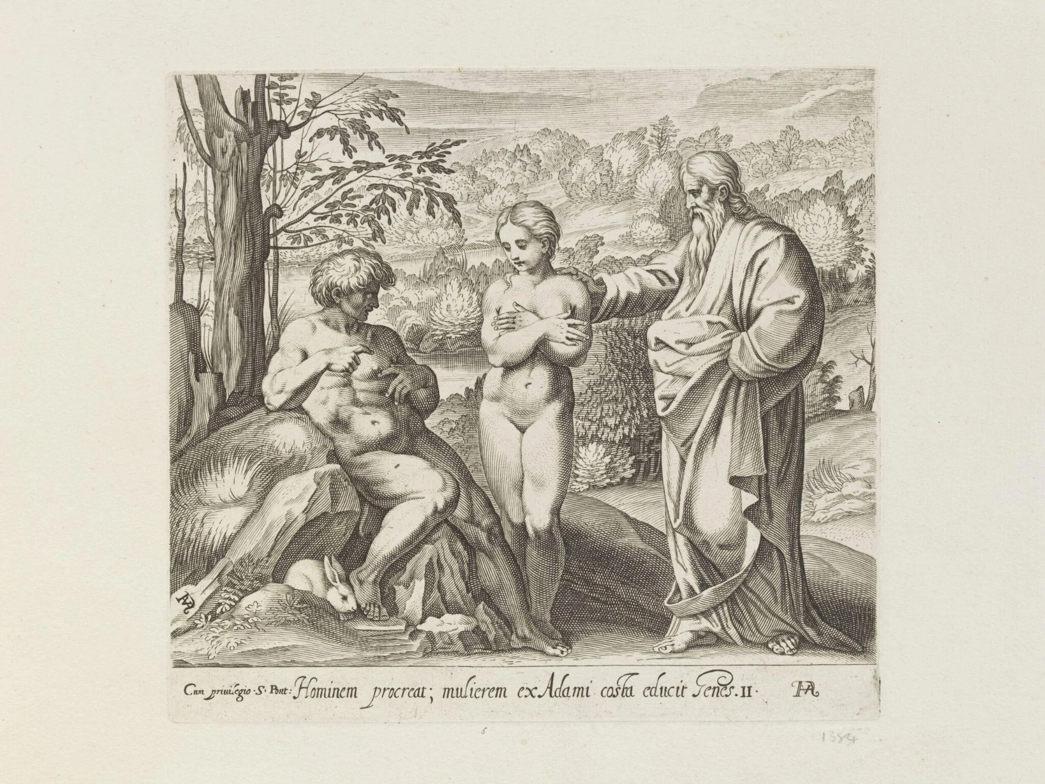 God presenting Eve to Adam, detail
