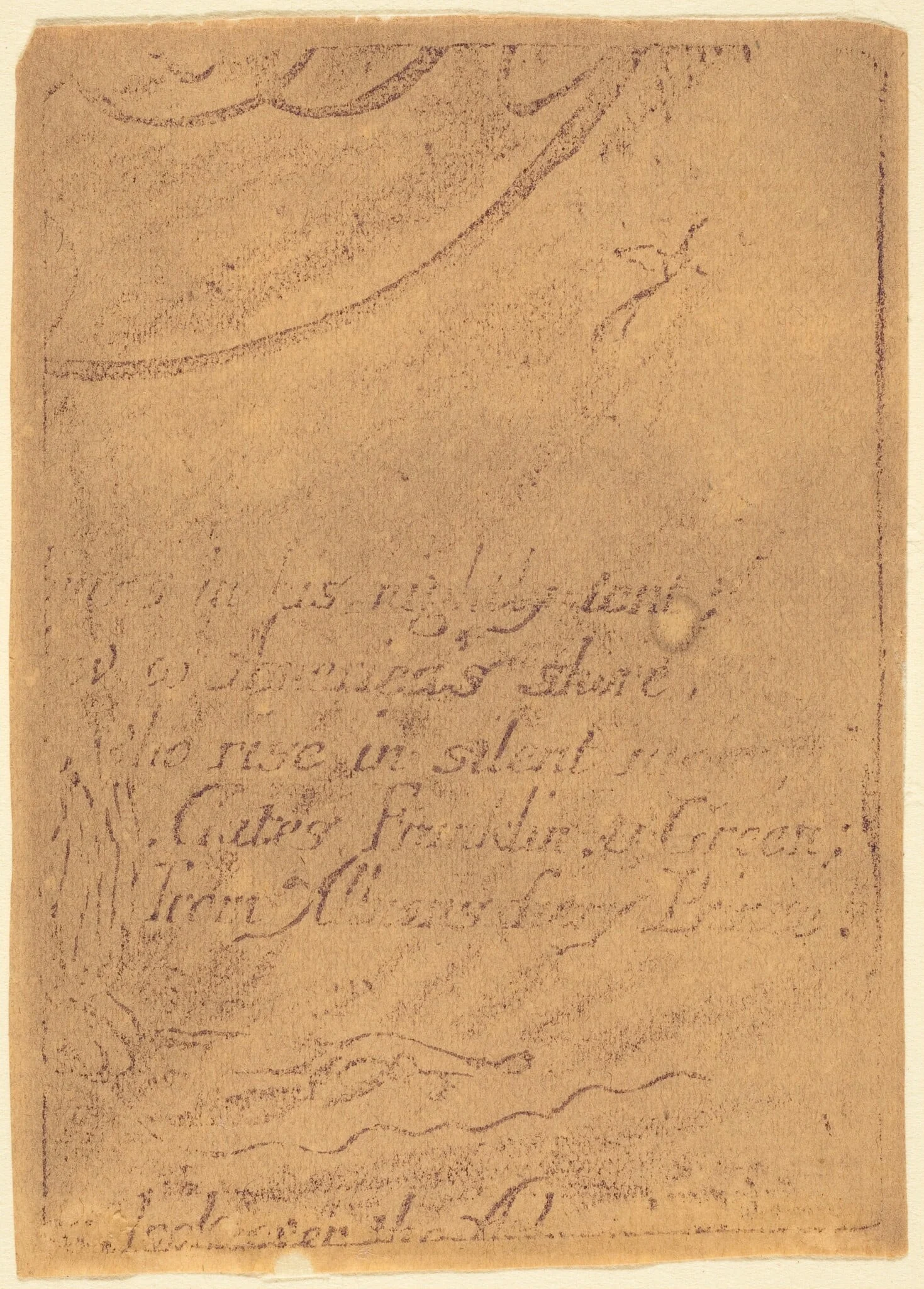 Restrike from fragment of cancelled plate for "A Prophecy", detail