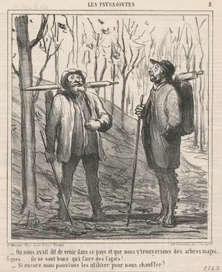 On nous avait dit de venir dans ce pays ..., by Honoré Daumier, ink, 1864