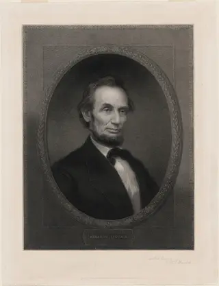 Abraham Lincoln, by William Edgar Marshall, ink, 1866