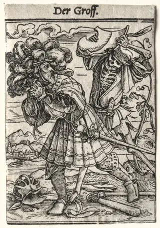 Dance of Death:  The Count, by Hans Holbein the Younger, 1526