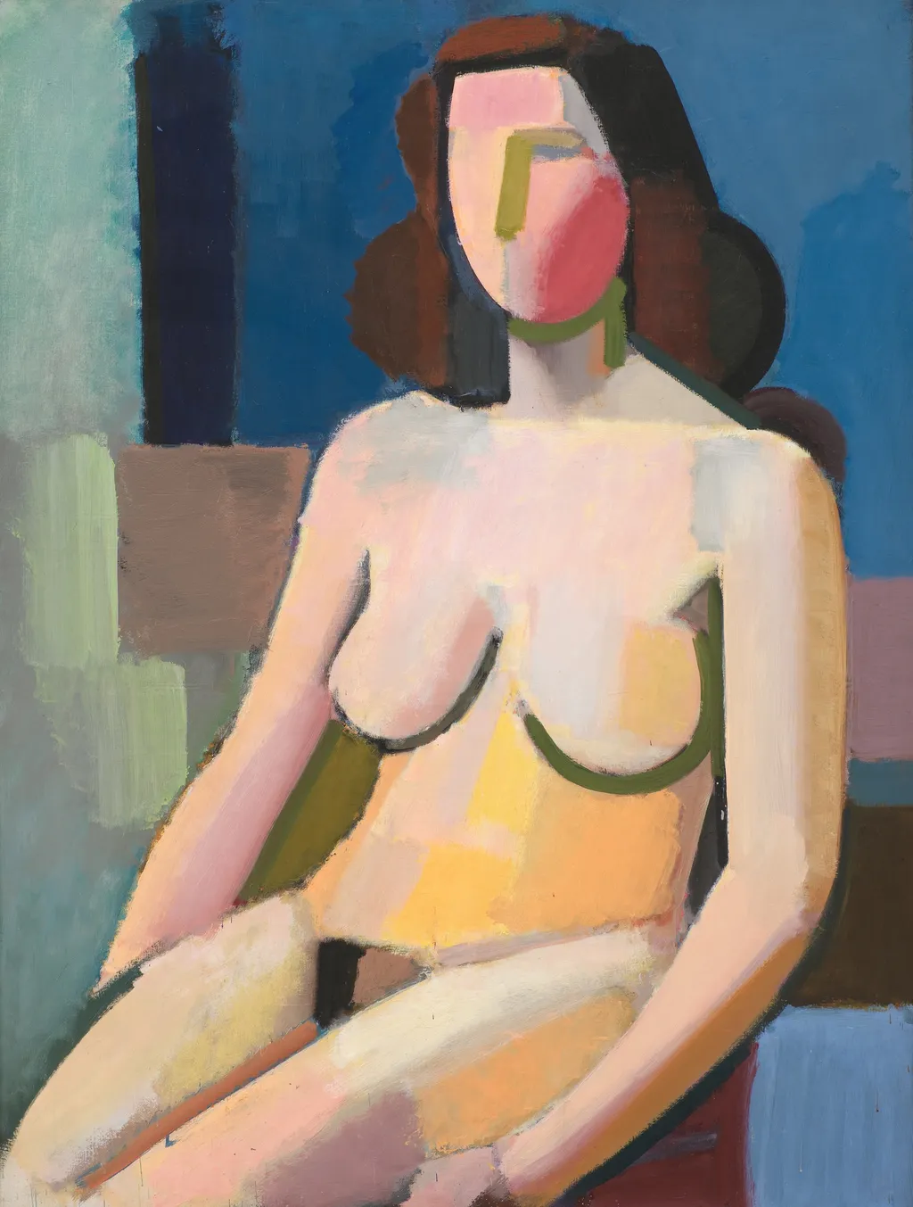 Seated Female Nude, by Vilhelm Lundstrøm, oil, 1940