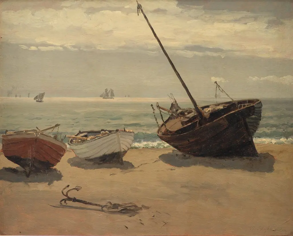 Både på stranden. Skagen, by Wilhelm Xylander, unspecified, 1892