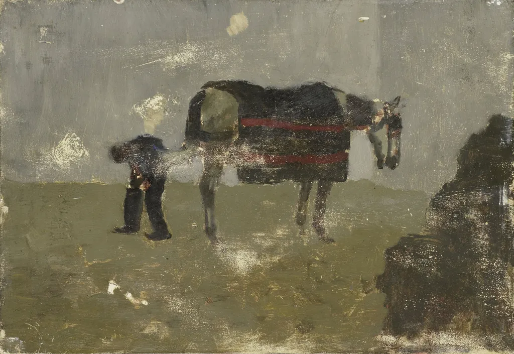 Blacksmith with Gray, by George Hendrik Breitner, oil, 1901