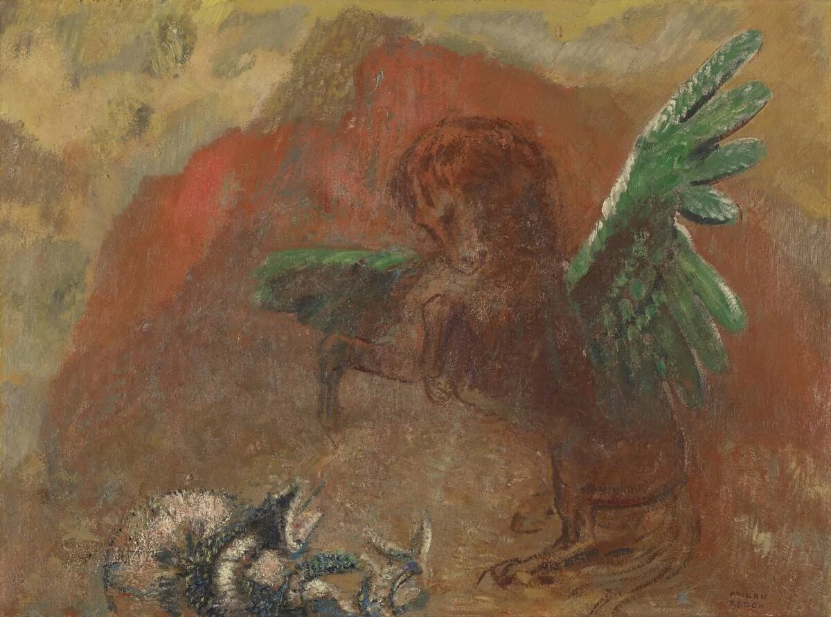 Pégase et l'hydre, detail