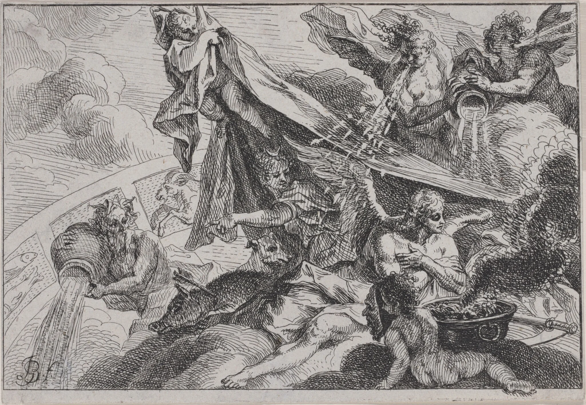Allegory of Winter with Diana the Huntress, detail