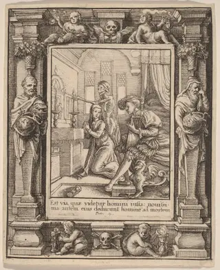 Nun, by Wenceslaus Hollar, ink, 1651