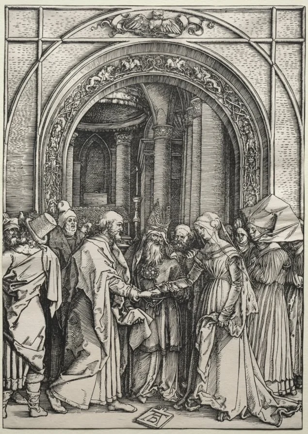 The Betrothal of the Virgin, detail