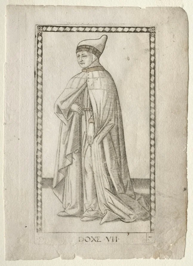 The Doge (from the Tarocchi, series E: Conditions of Man, #7), detail