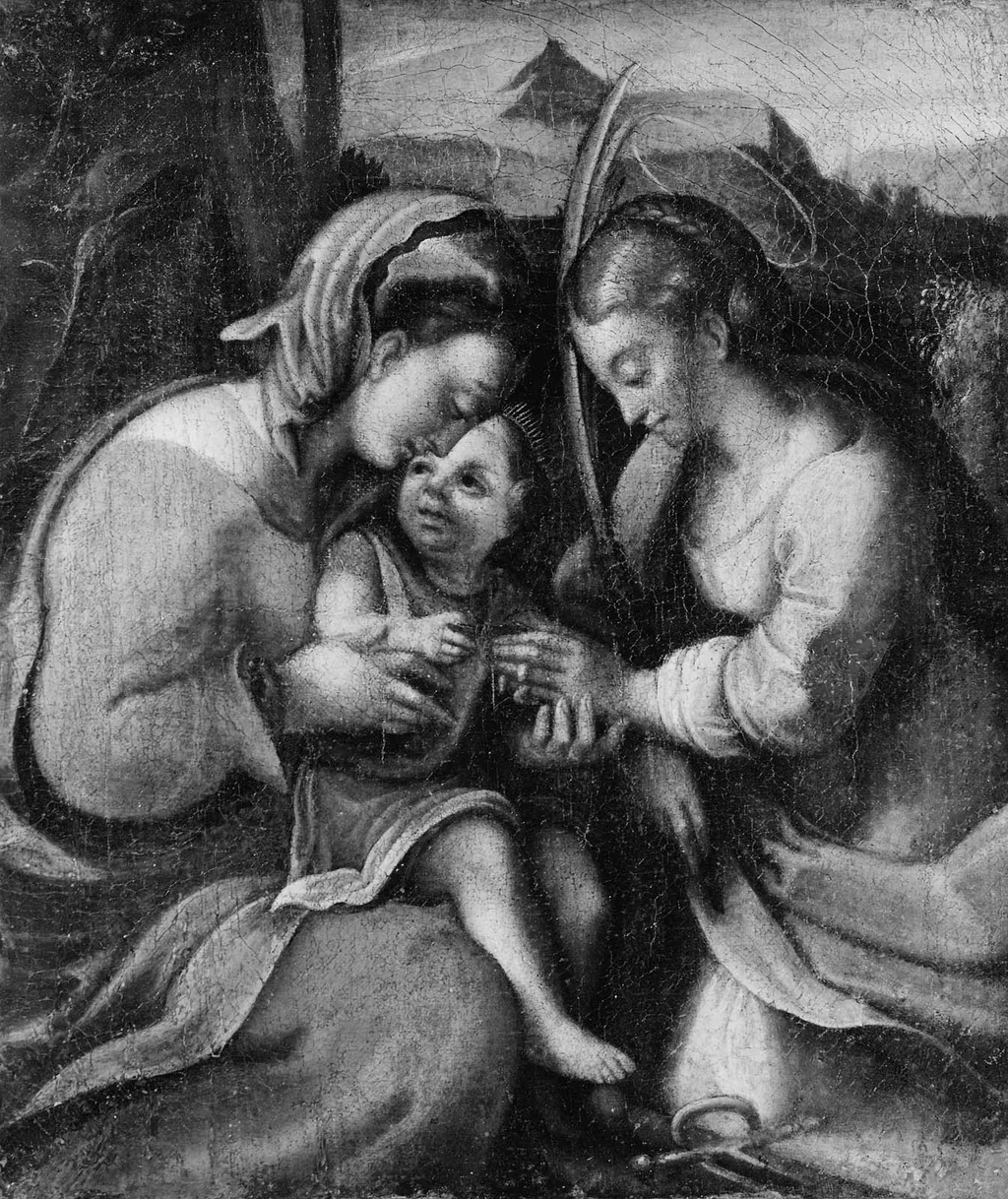 The Mystic Marriage of Saint Catherine, by Correggio, oil, 1521