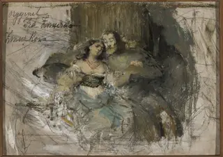 Kazimierz and Esterka (?), by Franciszek Żmurko, unspecified, 1894