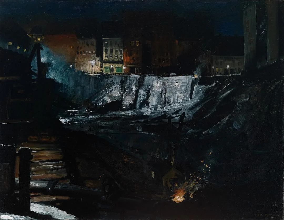 Excavation at Night, detail
