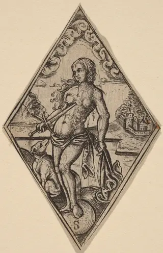 Lucretia, by Master S, ink, 1502