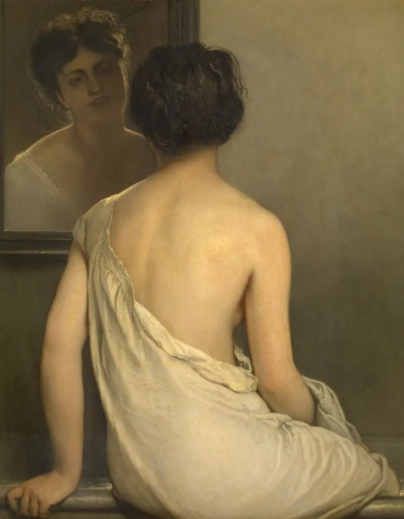 Woman Bathing, by Ernest Slingeneyer, oil, 1872