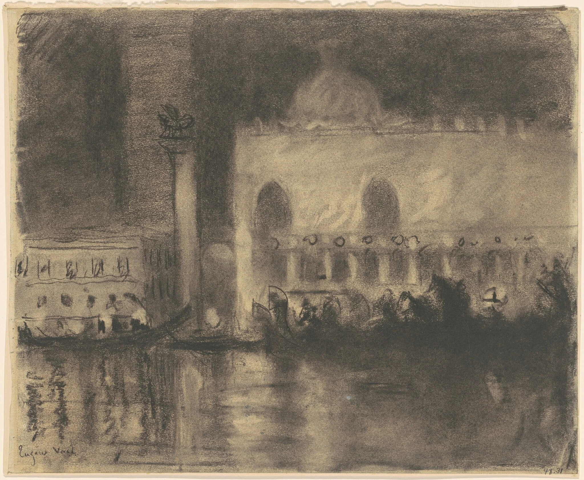 Memory of Venice: the Palazzo Ducale and the Piazzetta, detail