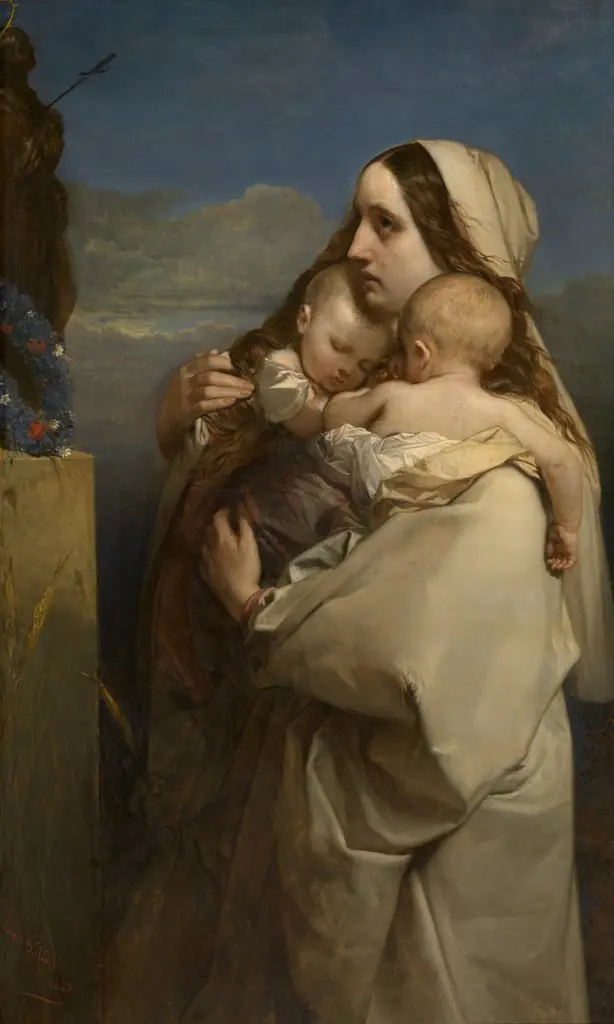 The Unfortunate Mother, by Louis Gallait, oil, 1843