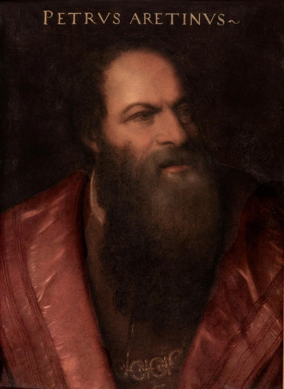 Portrait of Pietro Aretino, detail