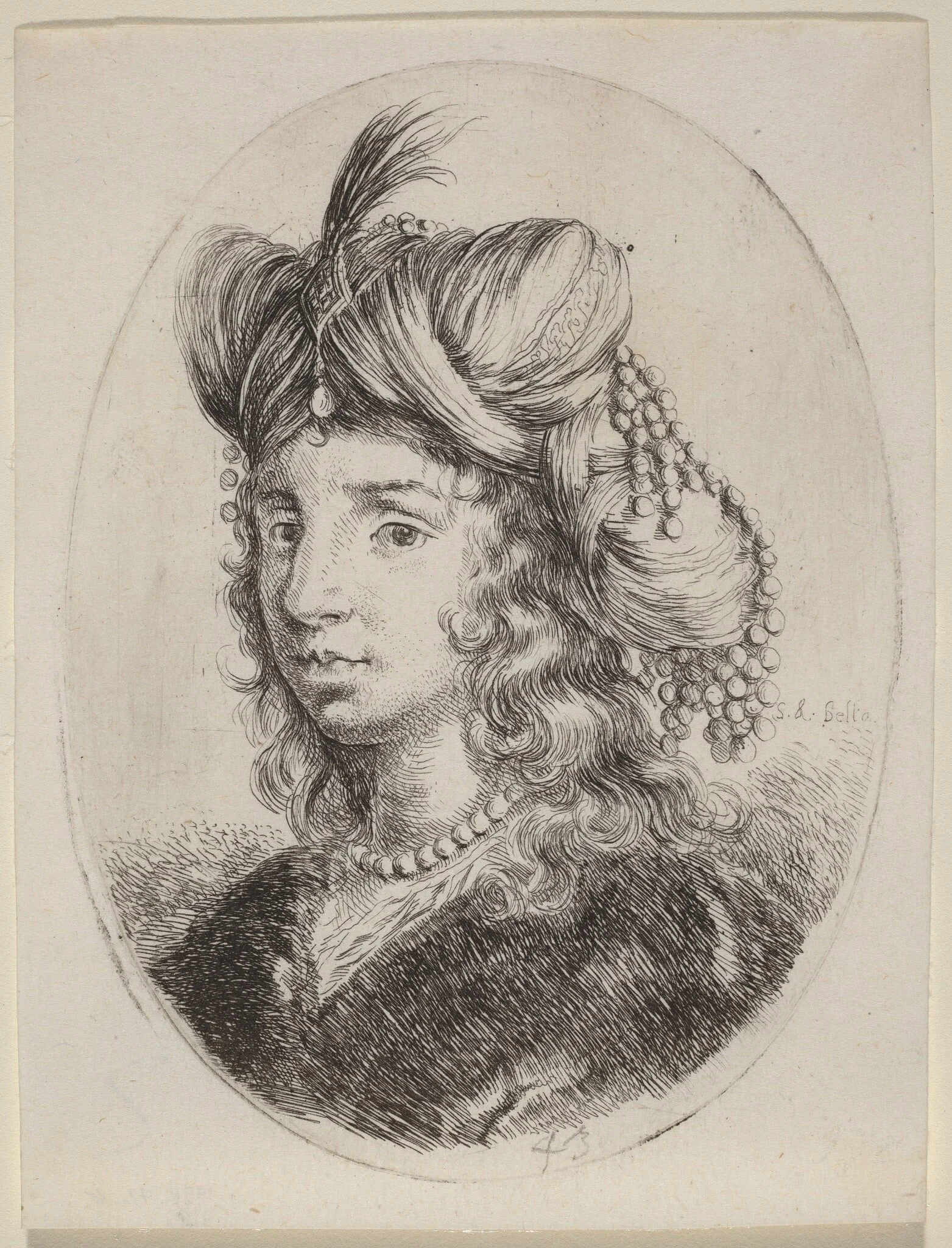 Sultaness Adorned with Pearls, Turned to the Left, detail