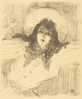 Eva Lavallière, by Henri de Toulouse-Lautrec, ink, 1896
