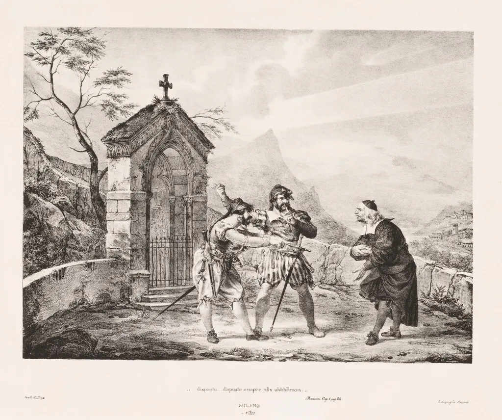 "...disposto...disposto sempre all'ubbidienza" (Always Ready to Obey), by Gallo Gallina, ink, 1829