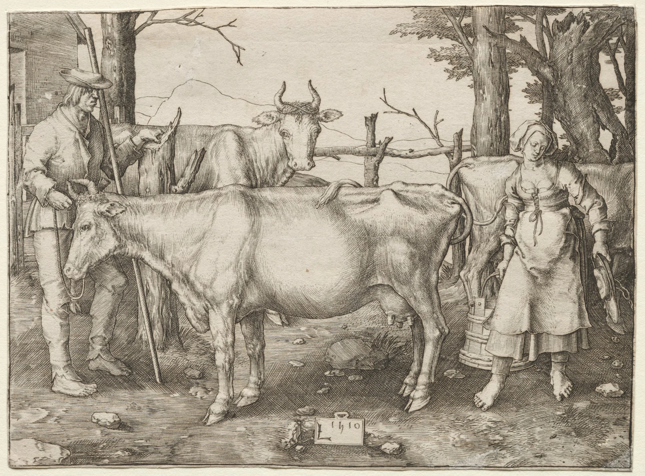 The Milkmaid, detail