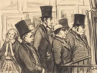 Cristi... v'la-t-y un boeuf qui est bien fait!..., by Honoré Daumier, ink, 1859