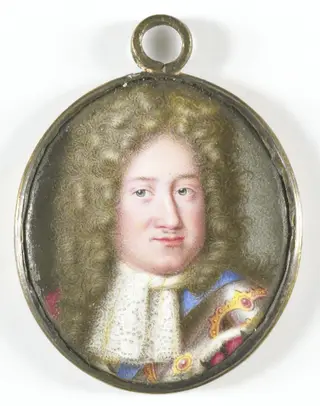Portrait of Friedrich I van Pruisen (1657-1713), by Samuel Blesendorf, copper, 1696